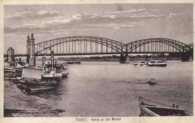 Tilsit - Partie an der Memel 1915