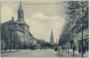 Tilsit - Deutsche Strae mit Rathaus und Stadtkirche